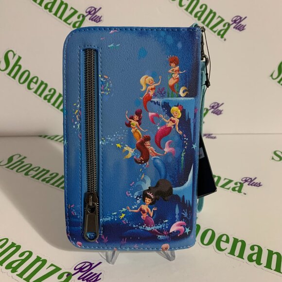 Loungefly Tech Wallet Disney The Little Mermaid & Sisters Clutch Wristlet Strap - Picture 2 of 4